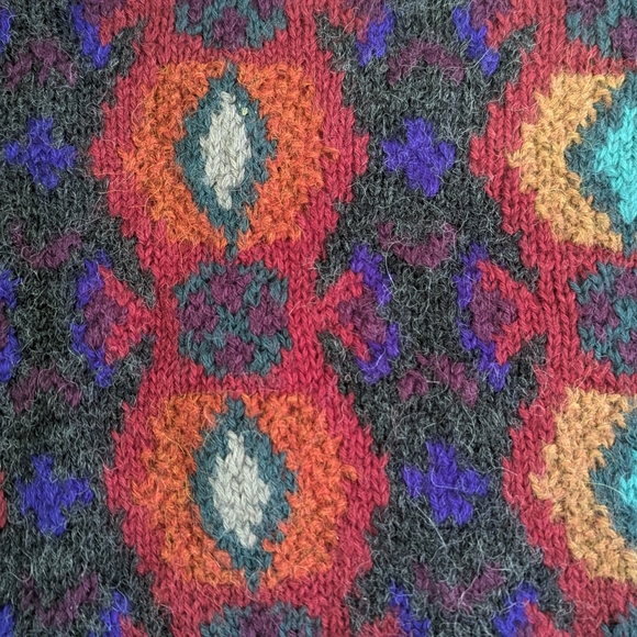 VTG Peruvian Connection Alpaca geometric design Sweater M - Picture 2 of 3